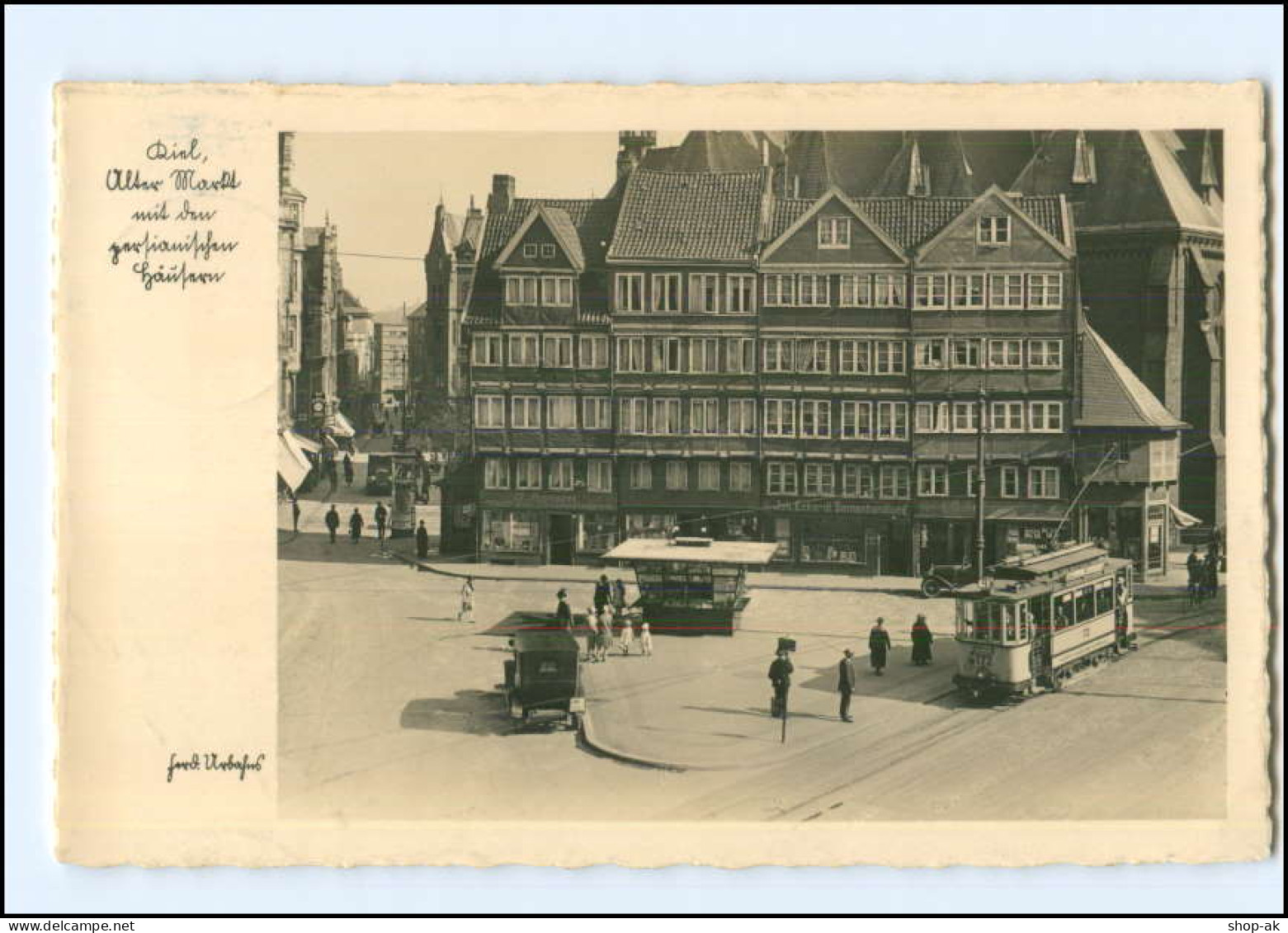 XX003184/ Kiel Alter Markt Straßenbahn Foto AK 1939 - Kiel