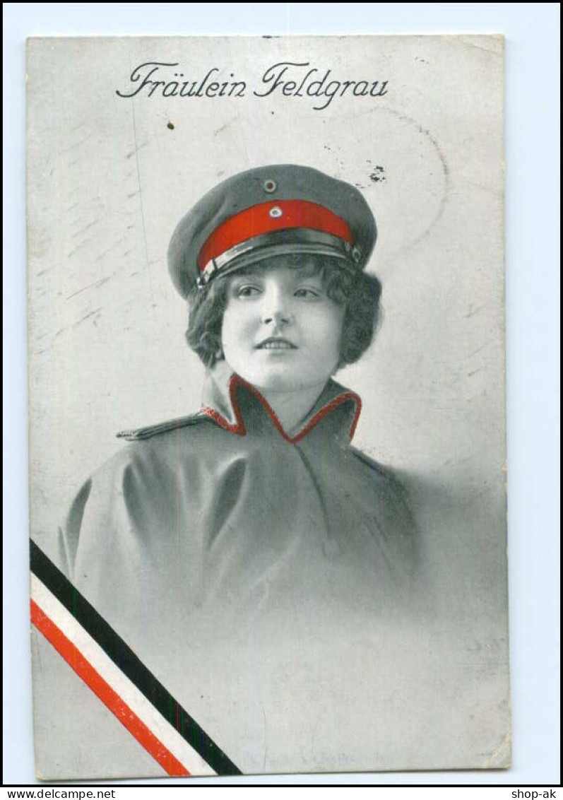 U4251/ Fräulein Feldgrau  Frau In Uniform 1. Weltkrieg AK 1915 - Guerre 1914-18
