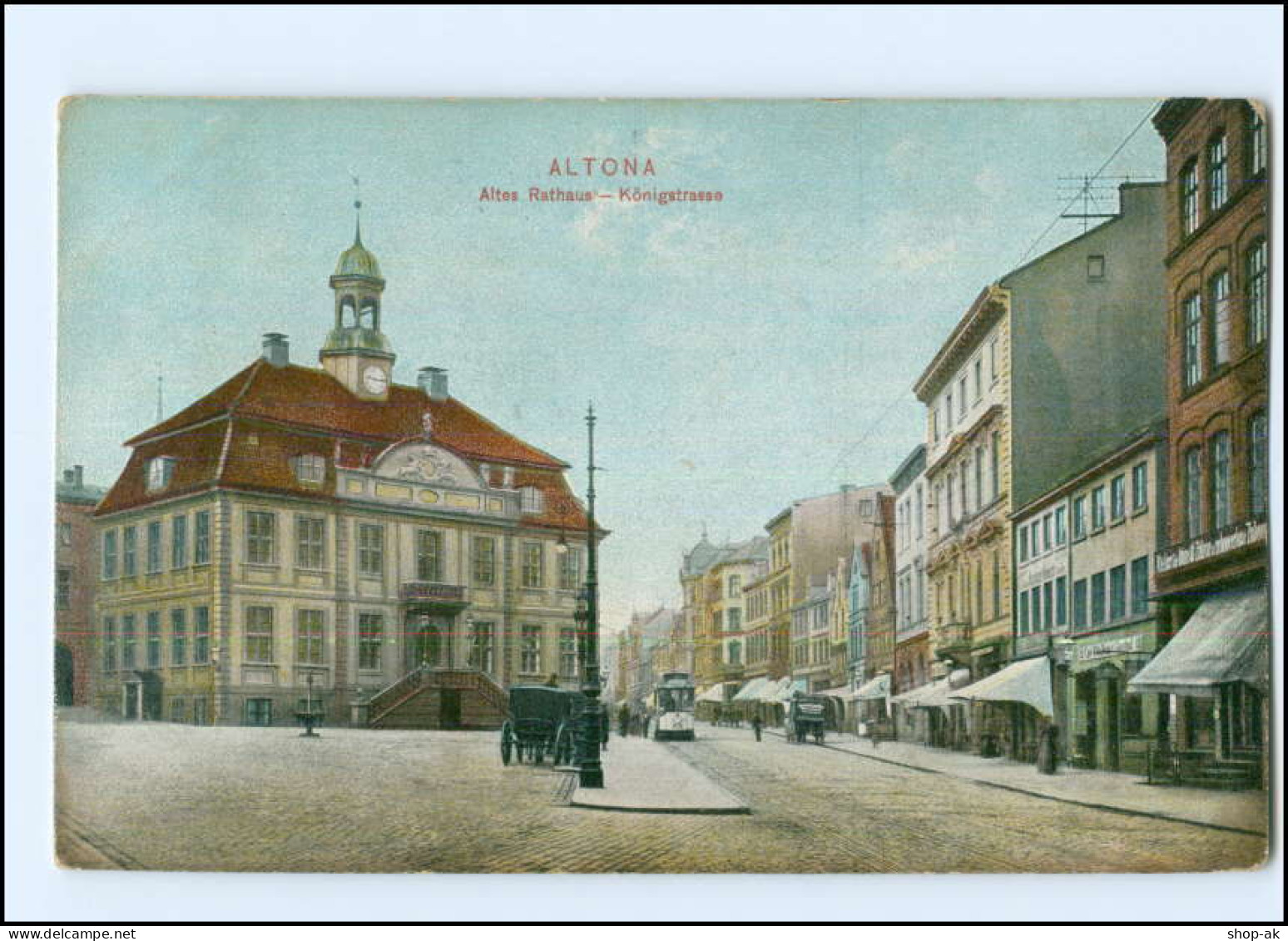 XX002907/ Hamburg Altona Straßenbahn Königstraße AK Ca.1910 - Altona