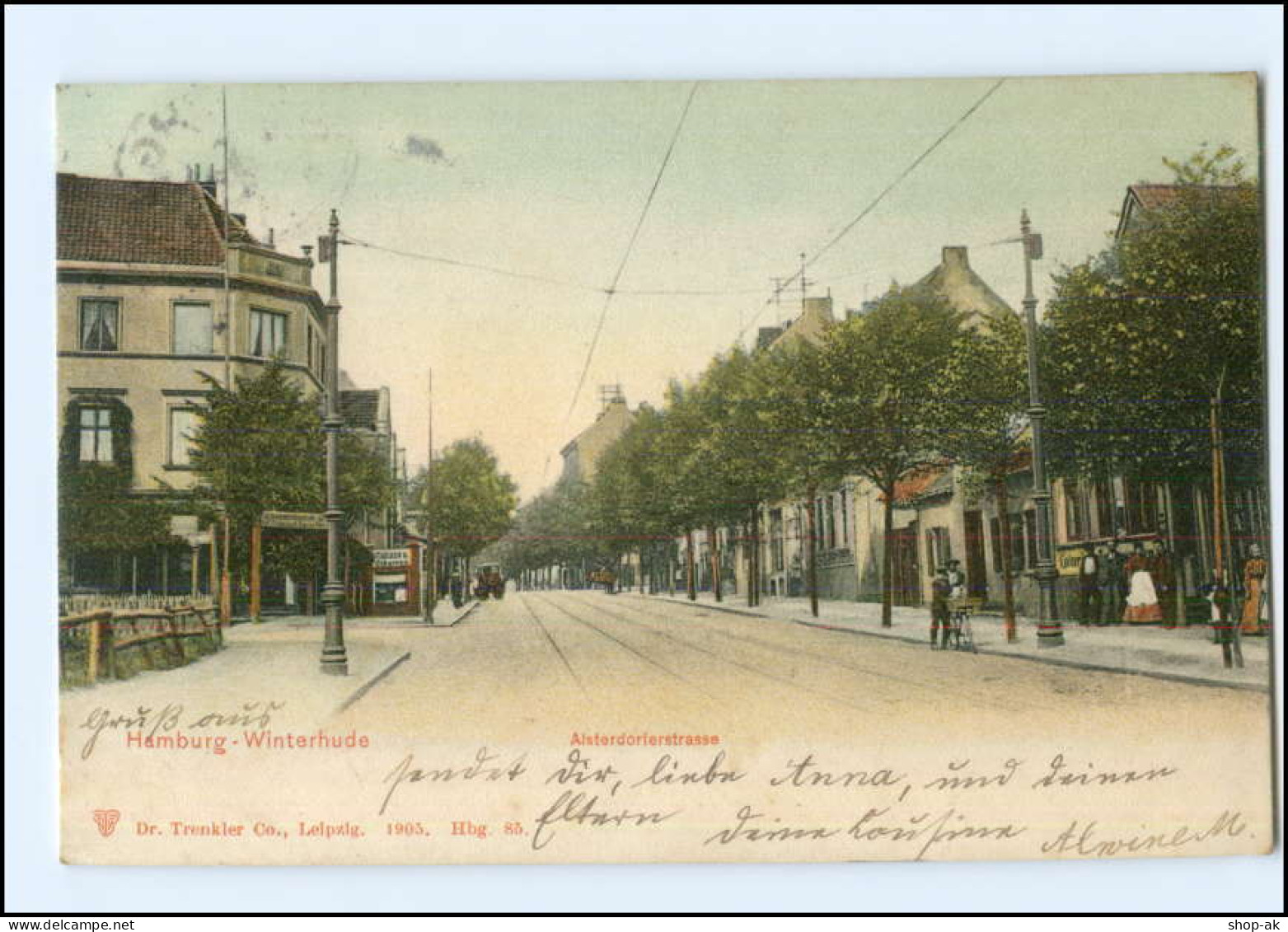 XX002514/ Hamburg Winterhude Alsterdorferstraße 1906 AK - Winterhude