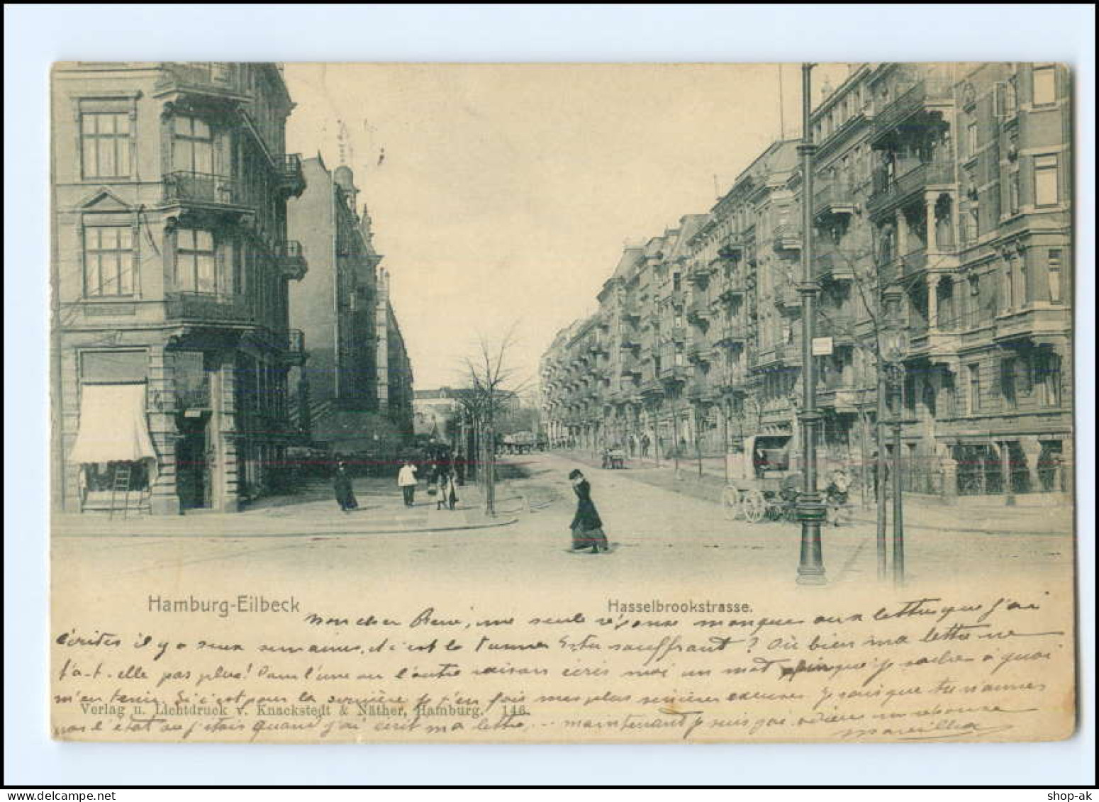 XX002503/ Hamburg Eilbek Eilbeck Hasselbrookstraße 1903 AK - Wandsbek