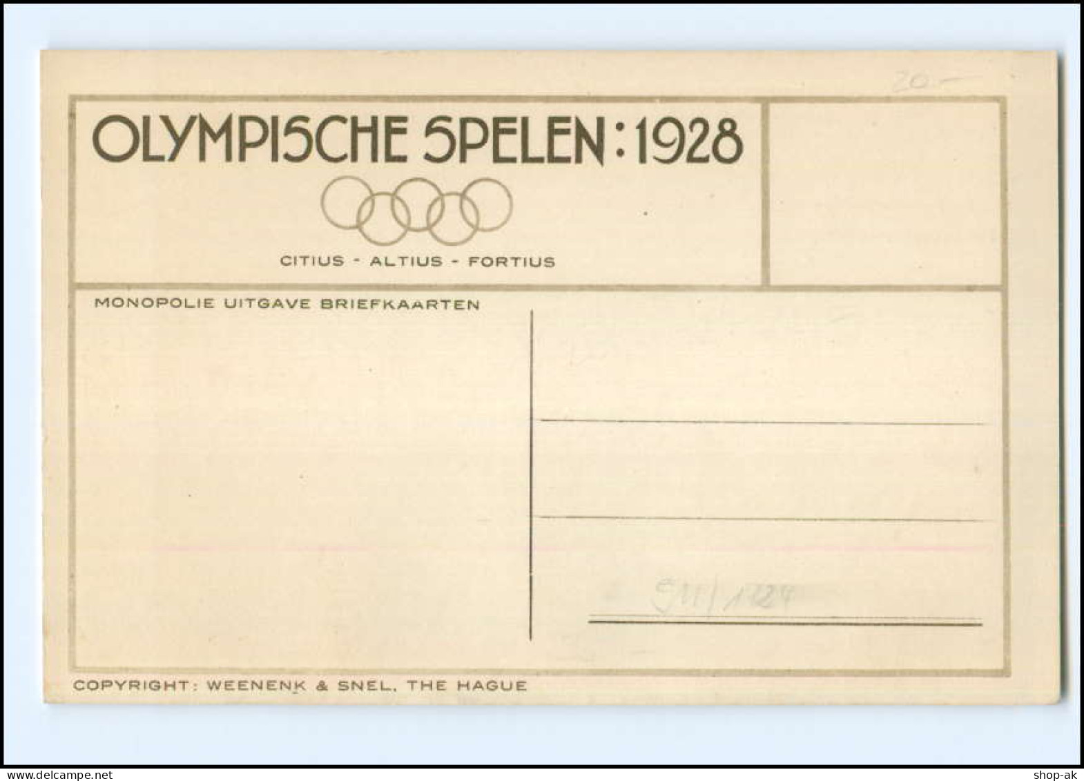 XX002161/ Olympiade 1928 Amsterdam Marathonloop AK - Olympic Games