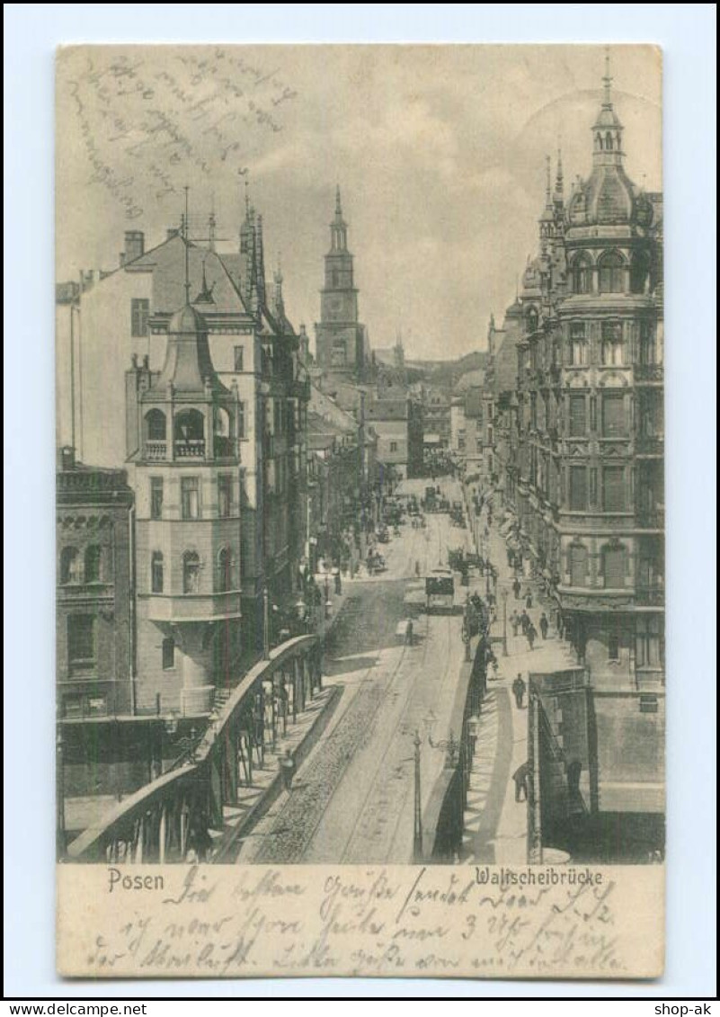 XX001738/ Posen Walischeibrücke 1904 AK - Posen