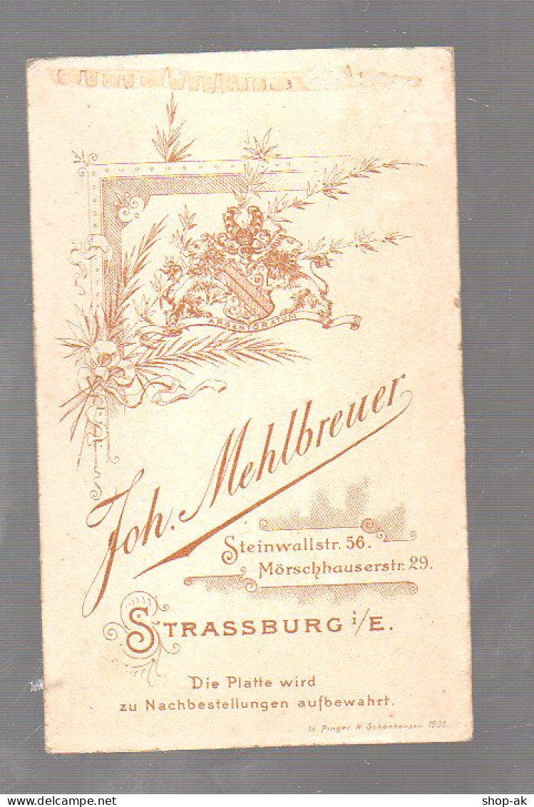 Y9898/ CDV Foto Soldat Militär  Atelier Mehlbreuer, Strassburg  Ca.1905 - Otros & Sin Clasificación