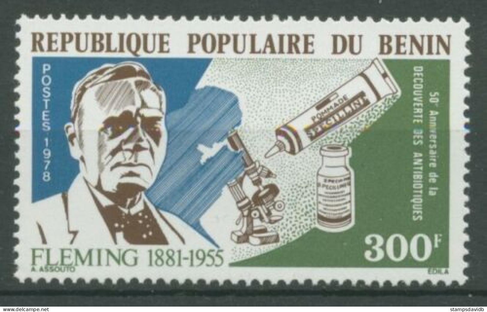 1978 Benin 127 Nobel Laureates / Alexander Fleming 5,00 € - Prix Nobel