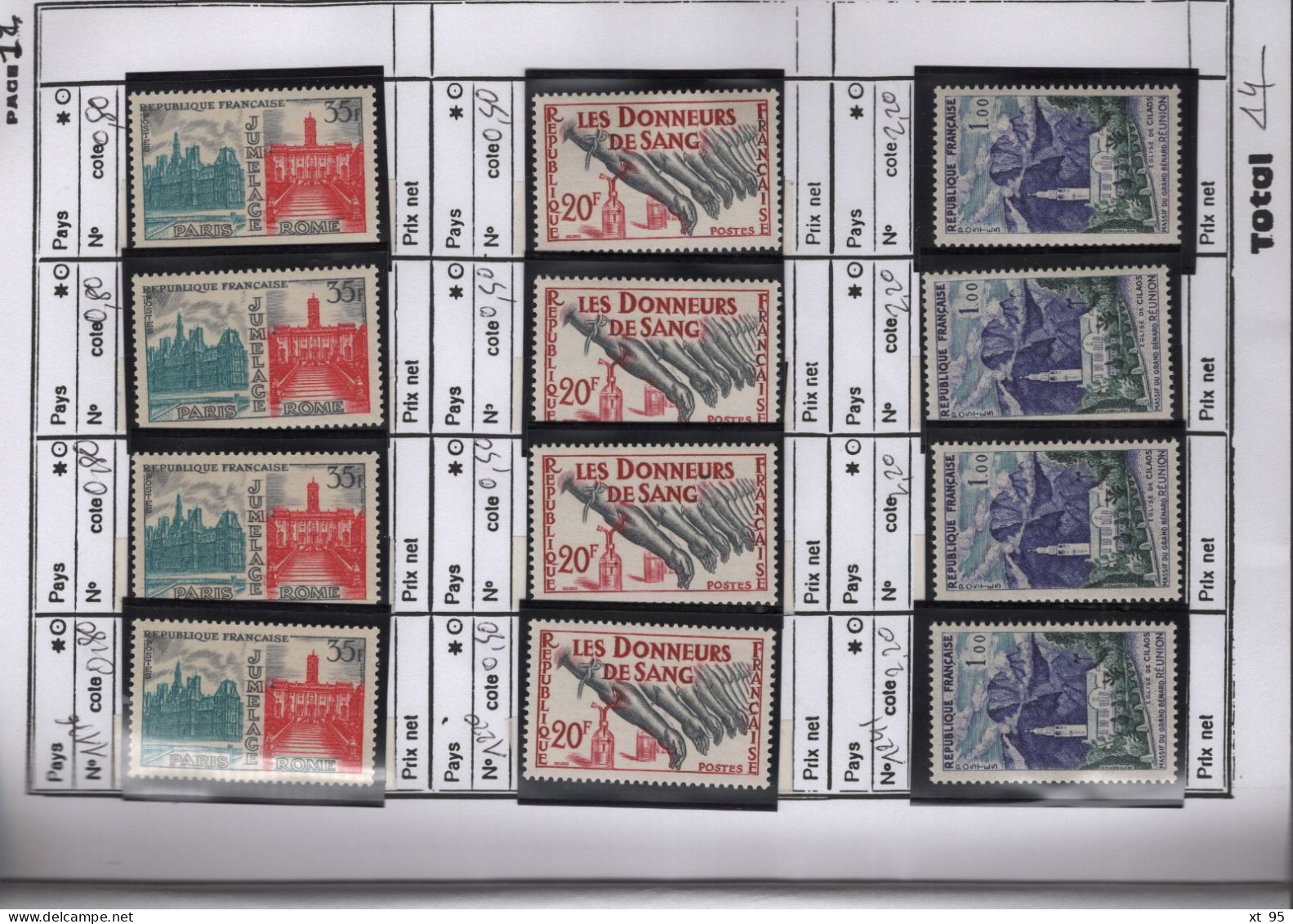 Carnet de circulation 16 pages avec timbres neufs ** sans charniere - cote +230€