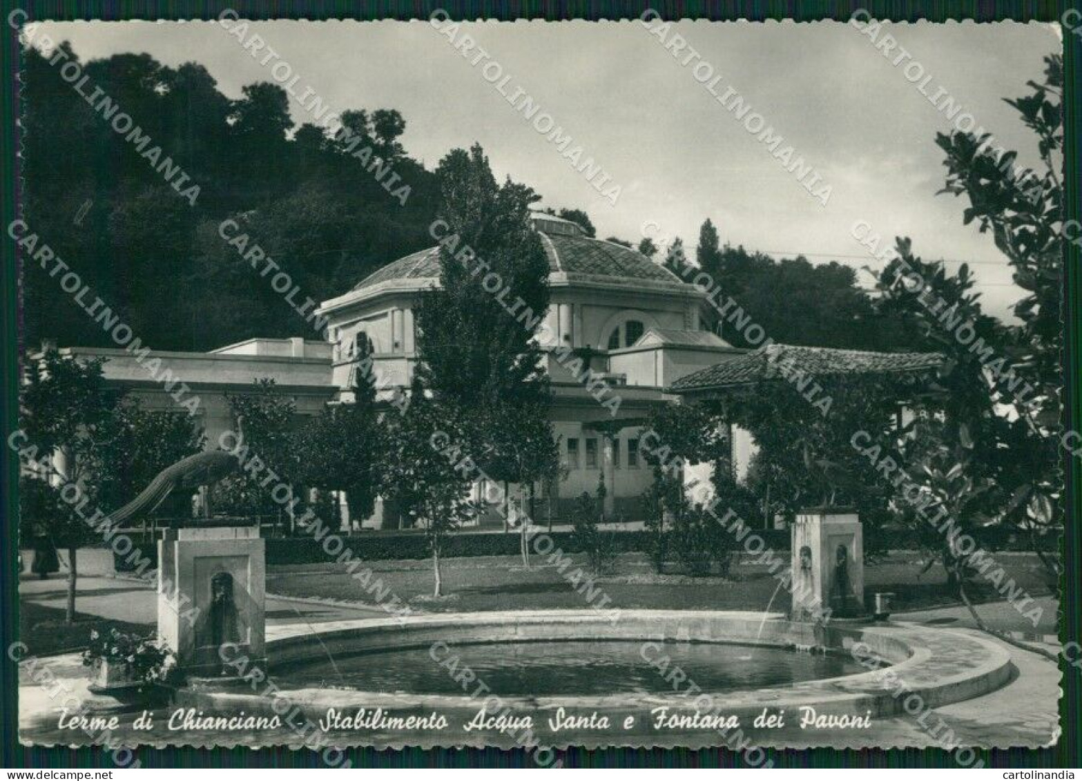 Siena Chianciano Terme Stabilimento Acqua Santa Foto FG Cartolina ZK1483 - Siena