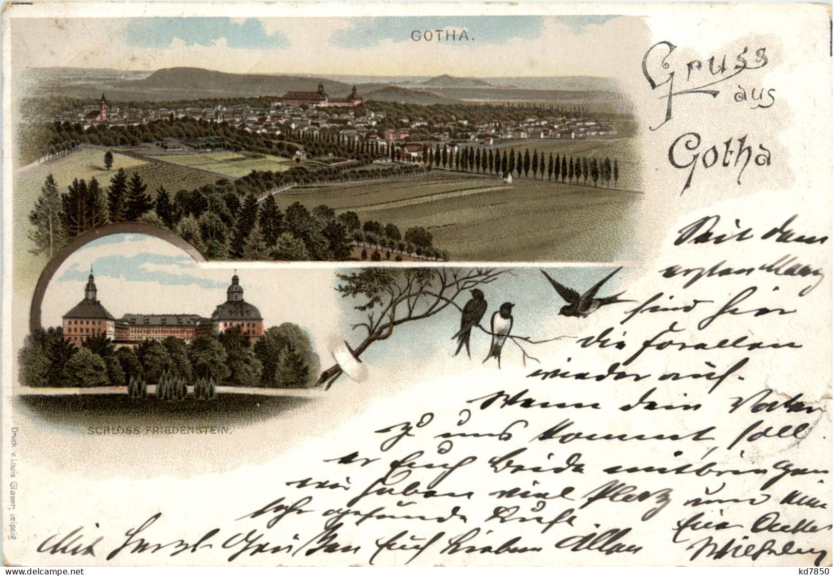 Gruss Aus Gotha - Litho 1897 - Gotha