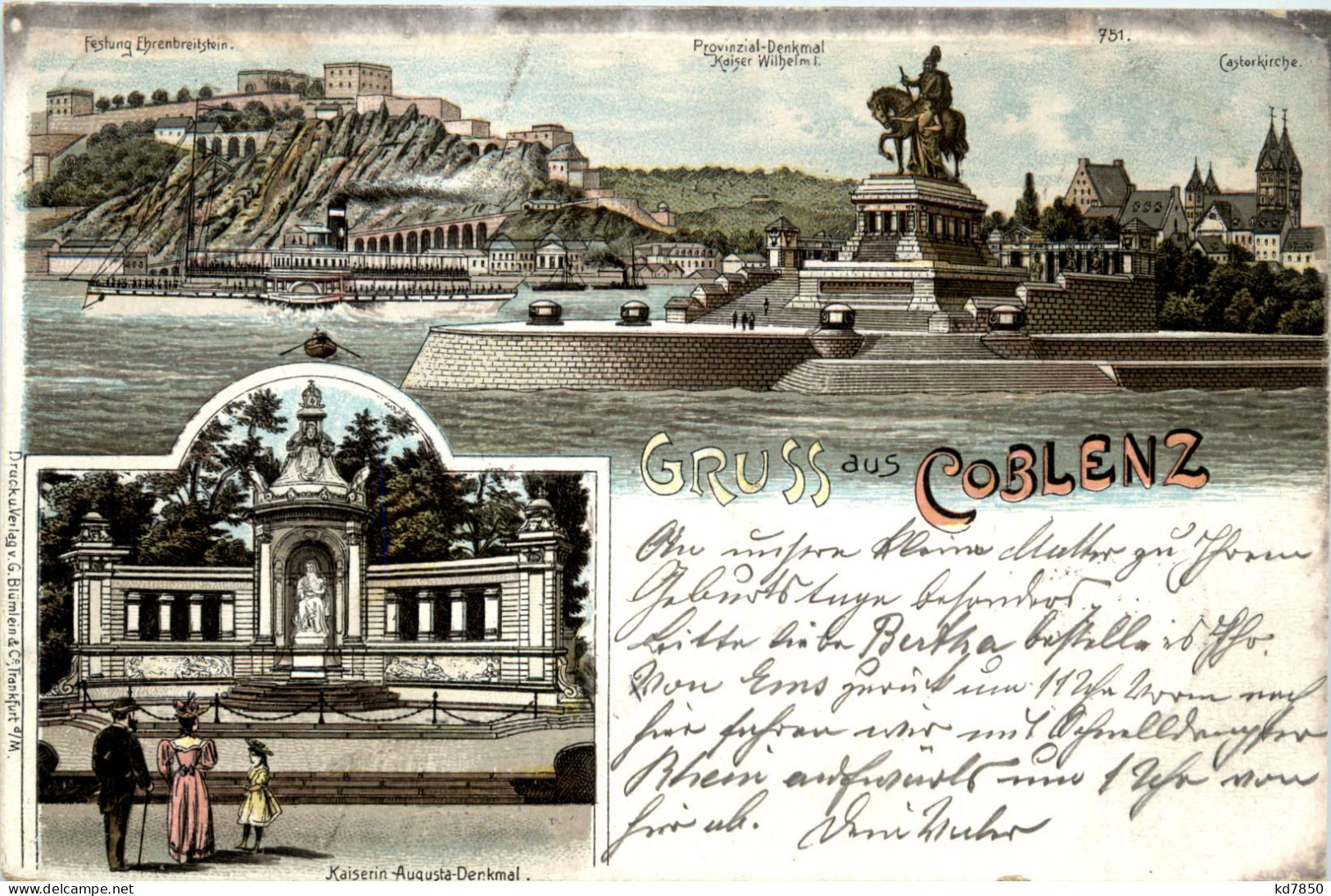 Gruss Aus Koblenz - Litho - Koblenz