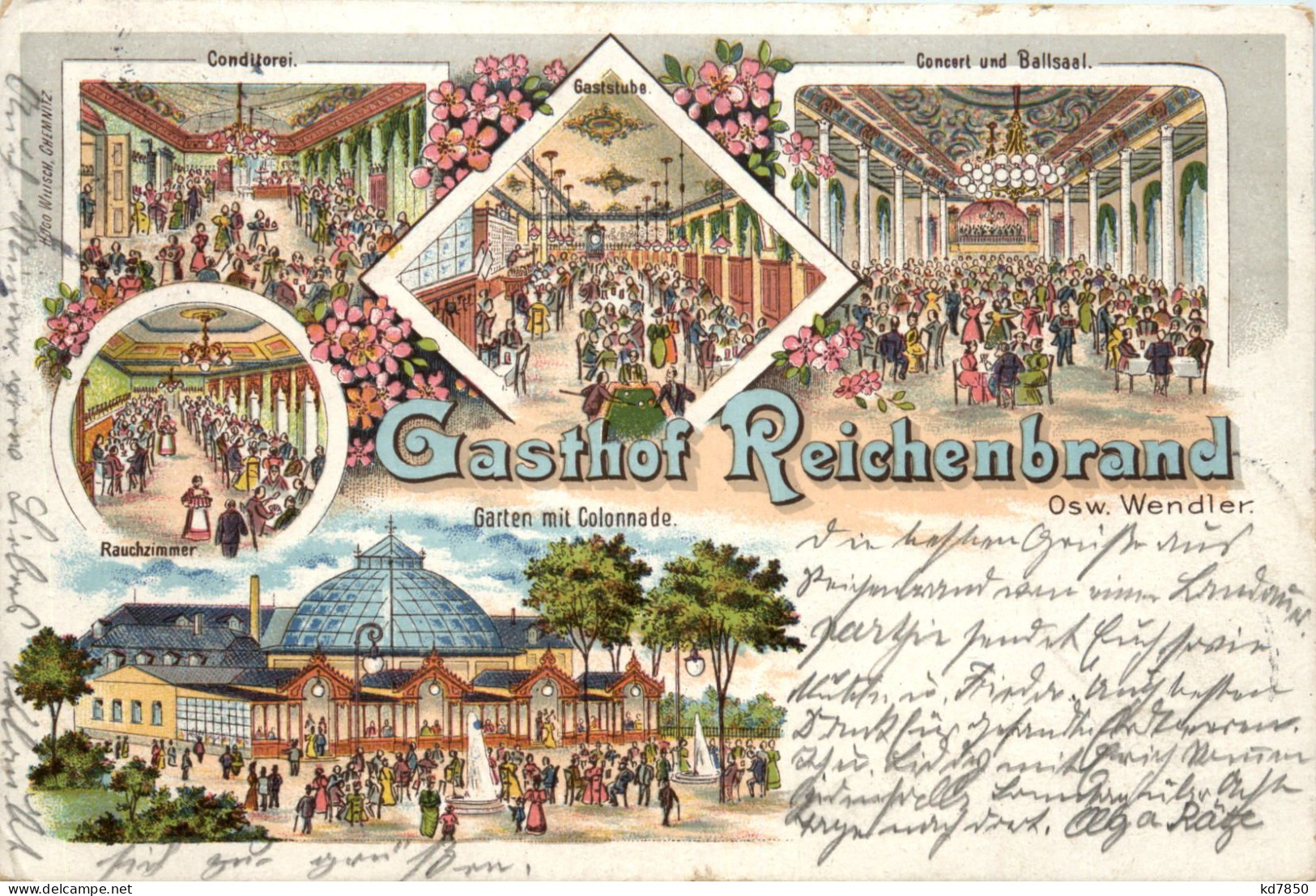 Gasthof Reichenbrand - Litho - Chemnitz - Chemnitz