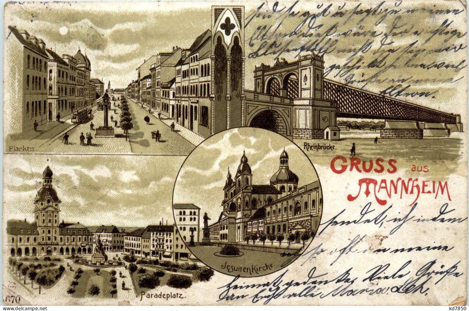 Gruss Aus Mannheim - Litho - Mannheim