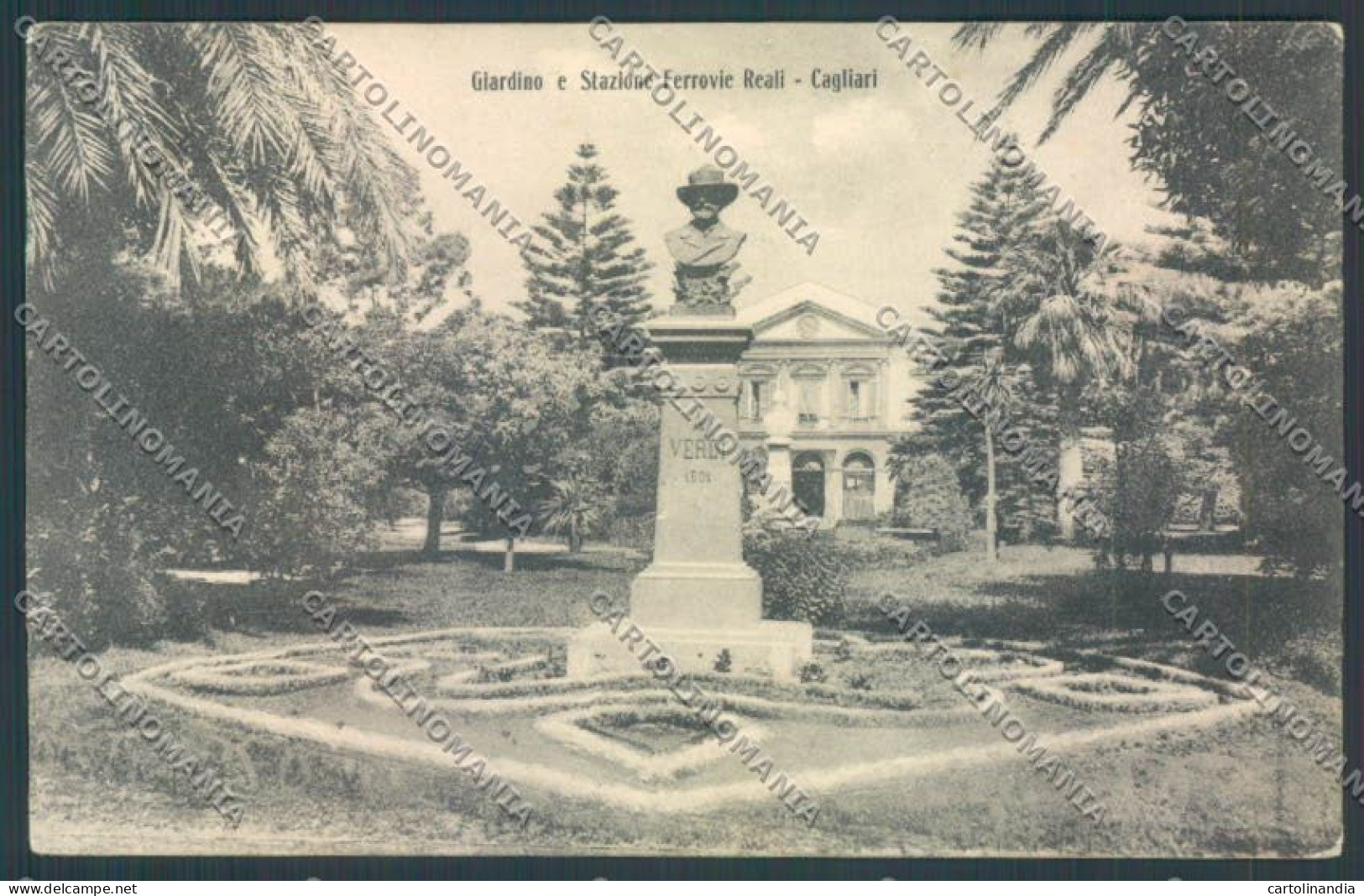 Cagliari Città Verdi Stazione Cartolina ZG0116 - Cagliari