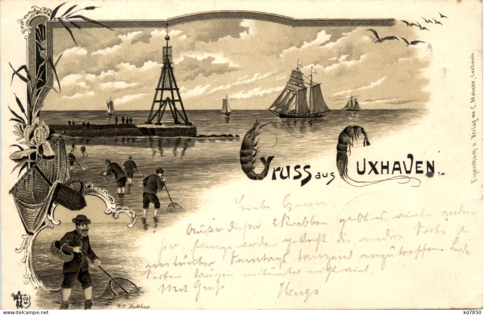 Gruss Aus Cuxhaven - Litho 1896 - Cuxhaven