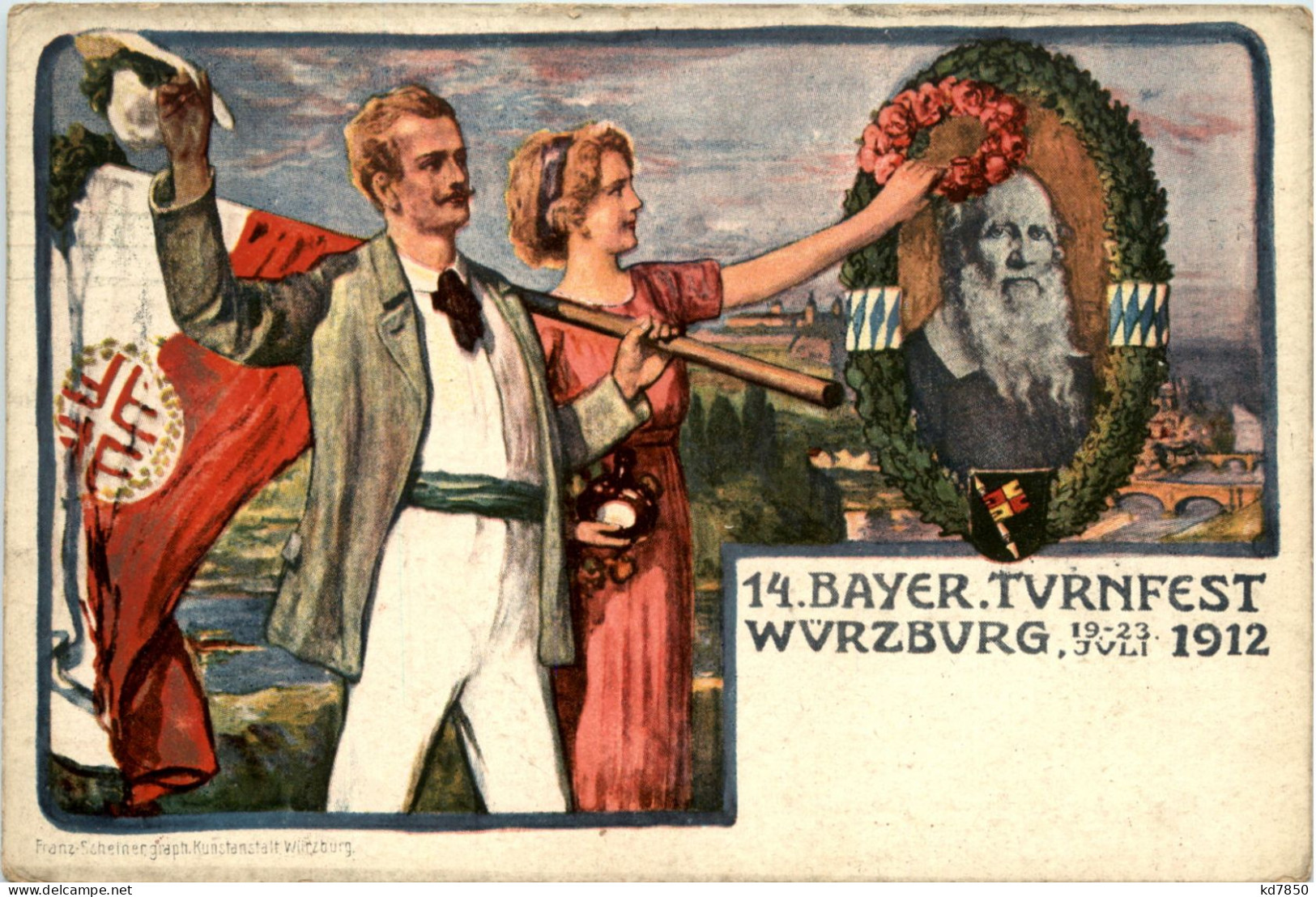 Würzburg - Turnfest 1912 - Privatganzsache PP27 C59 - Wuerzburg