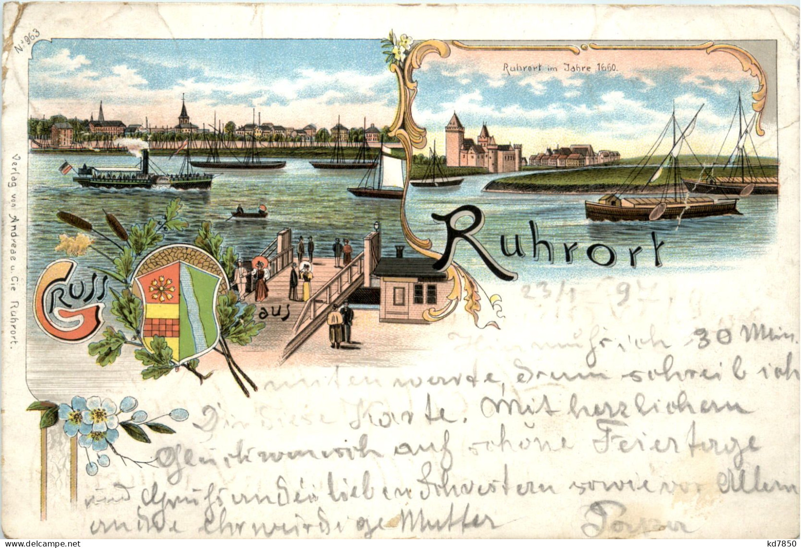 Gruss Aus Ruhrort - Litho - Duisburg - Duisburg