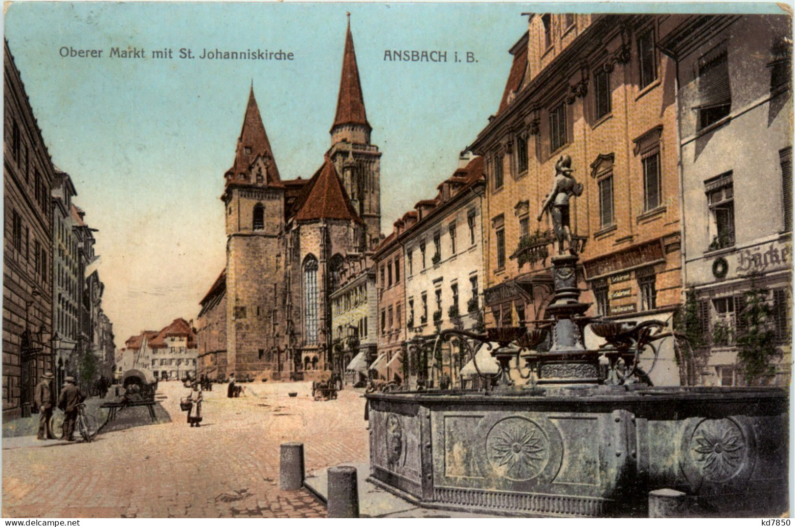 Ansbach - Oberer Markt Mit St. Johanniskirche - Ansbach