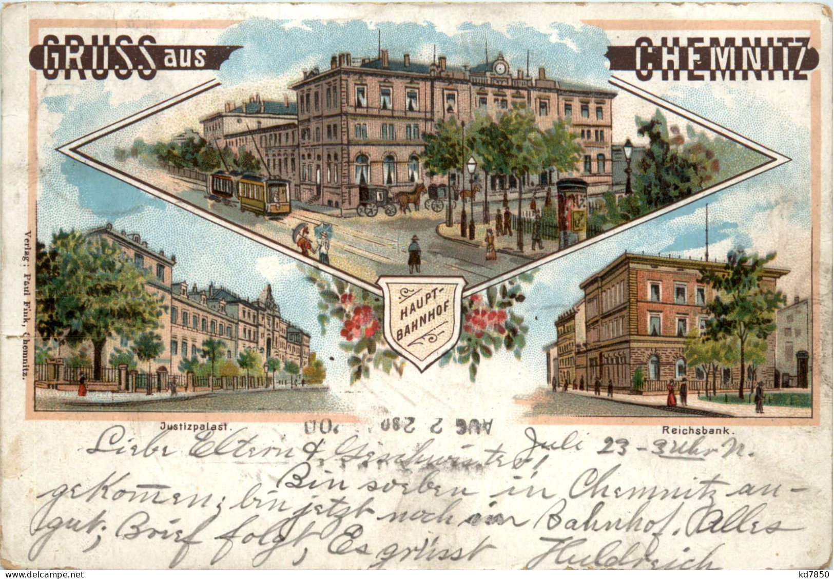 Gruss Aus Chemnitz - Litho - Chemnitz