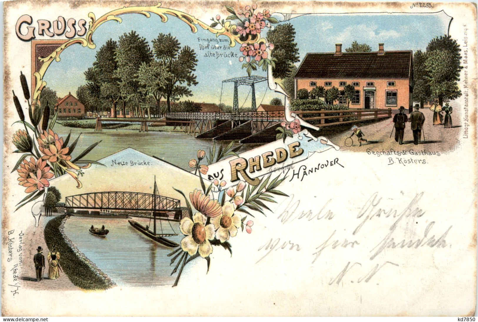 Gruss Aus Rhede Hannover - Litho - Ems - Emden