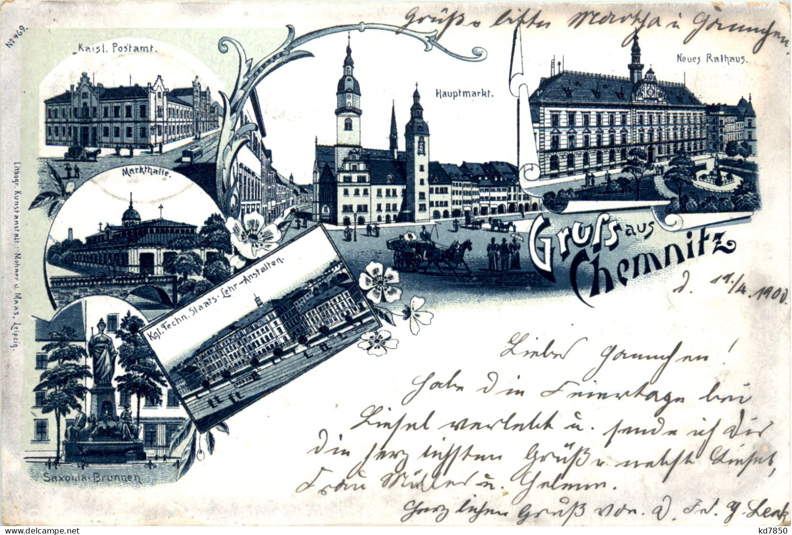 Gruss Aus Chemnitz - Litho - Chemnitz