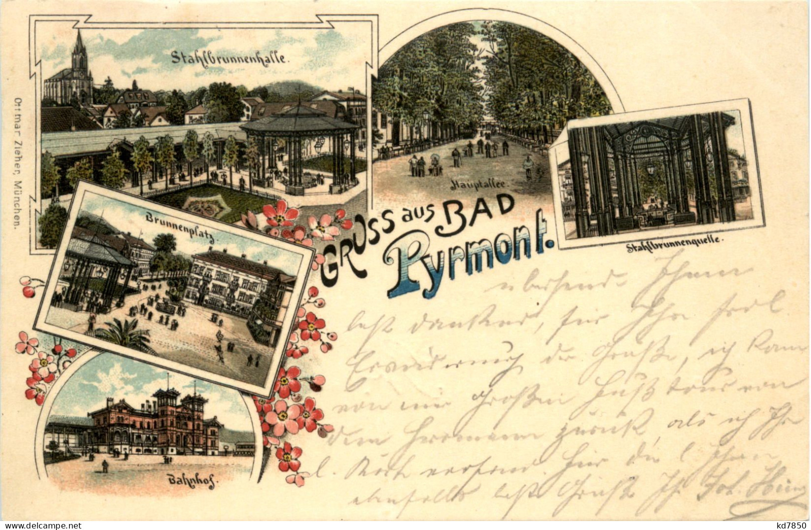 Gruss Aus Bad Pyrmont - Litho - Bad Pyrmont