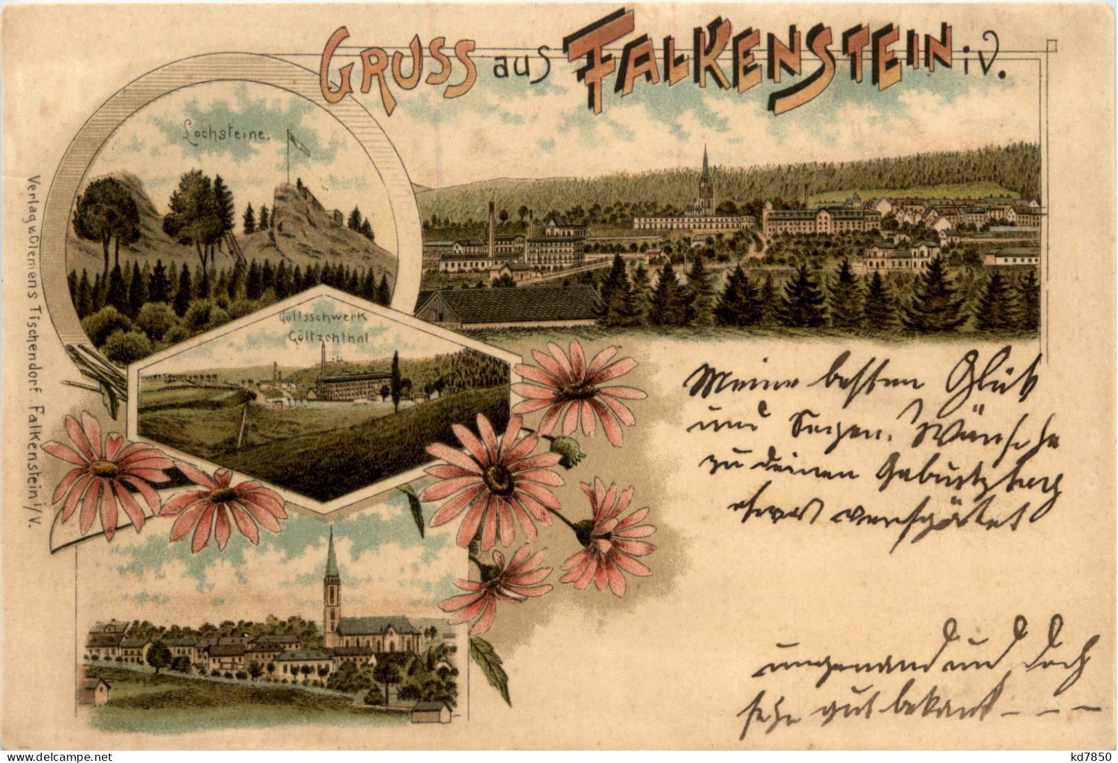 Gruss Aus Falkenstein - Litho - Falkenstein (Vogtland)