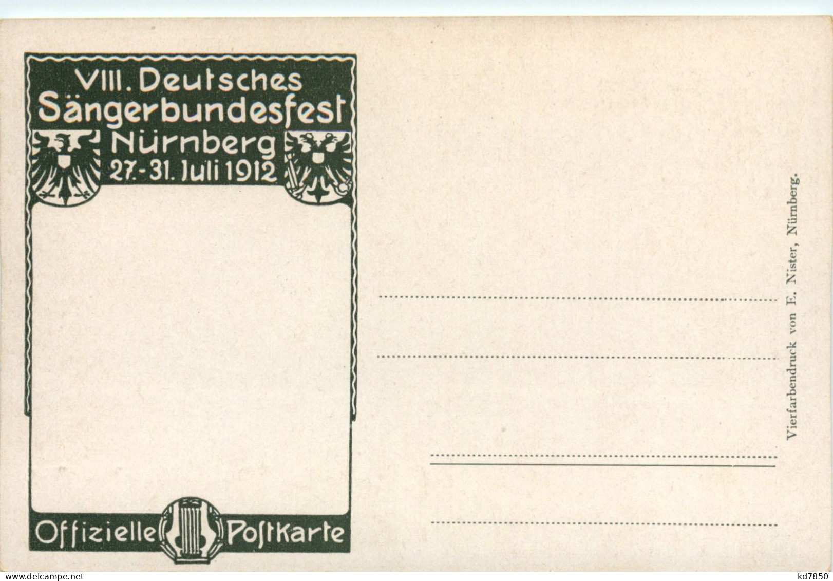 8. Deutsches Sängerbundfest 1912 Nürnberg - Nürnberg