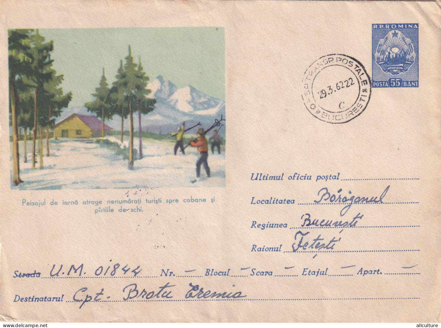 A24592 - The Winter Landscape Attracts Countless Tourists To The Cabins And S Cover Stationery Perfect Shape Unused 1962 - Enteros Postales
