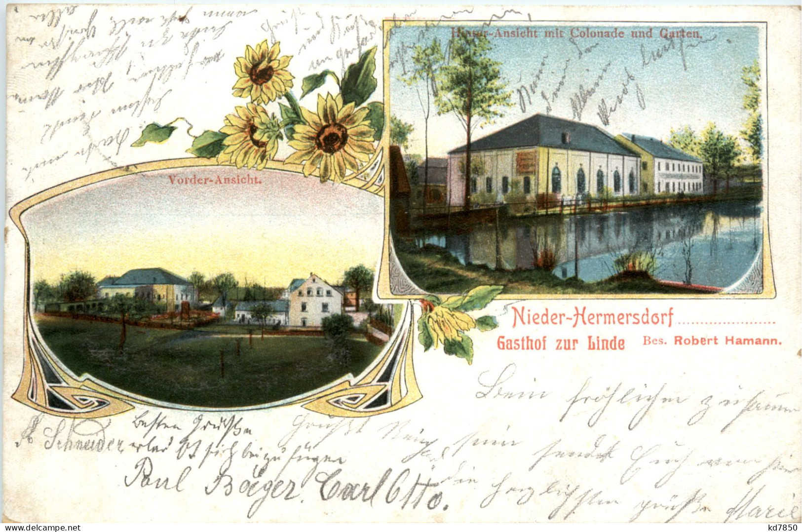 Nieder-Hermersdorf - Gasthof Zur Linde - Chemnitz - Litho - Chemnitz