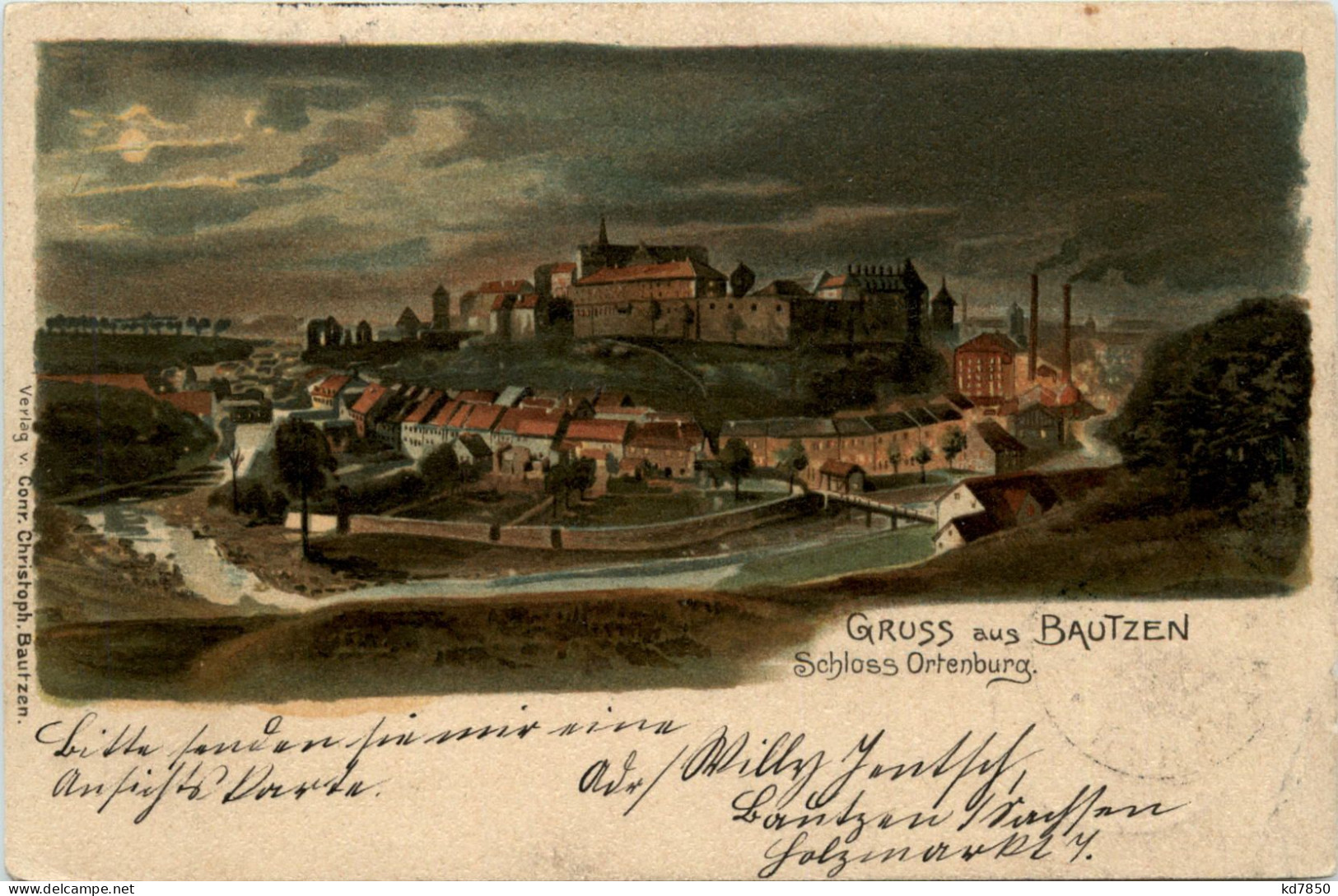 Gruss Aus Bautzen - Schloss Ortenburg - Litho Gelaufen Nach Kamerun - Bautzen