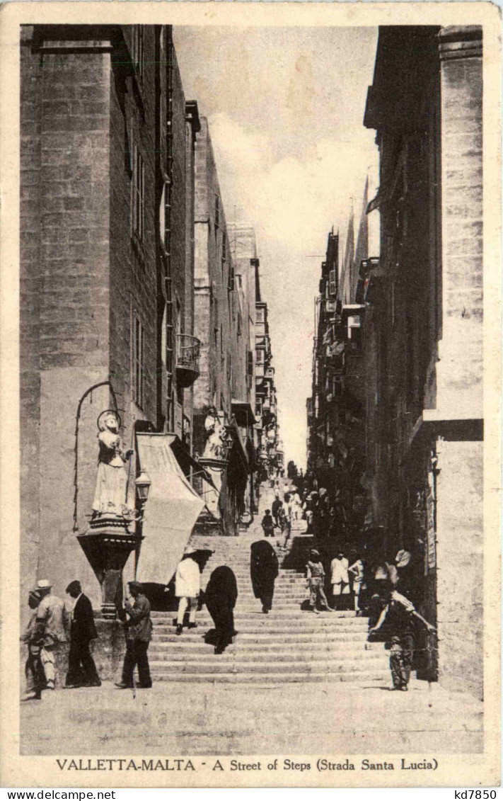 Valletta-Malta - A Street Of Steps - Malta