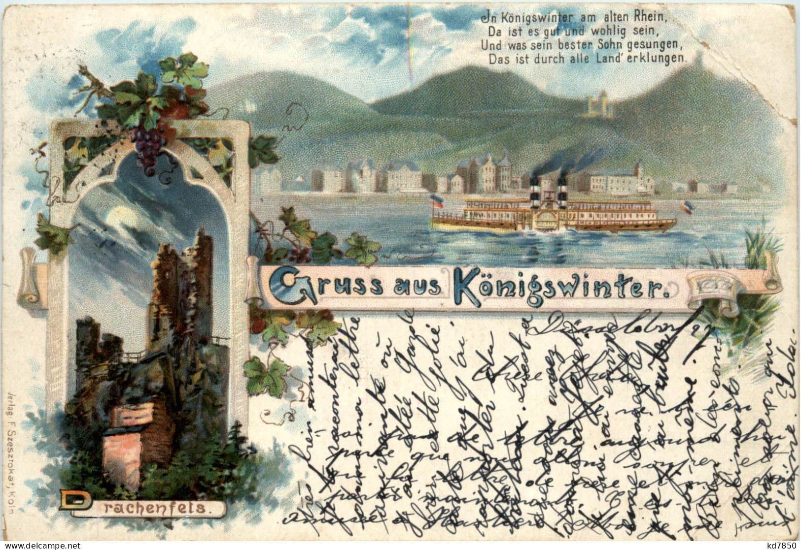 Gruss Aus Königswinter - Litho - Koenigswinter