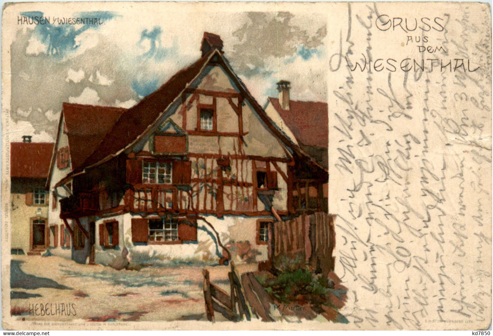 Hausen - Gruss Aus Dem Wiesenthal - Hebelhaus - Litho K. Mutter - Lörrach