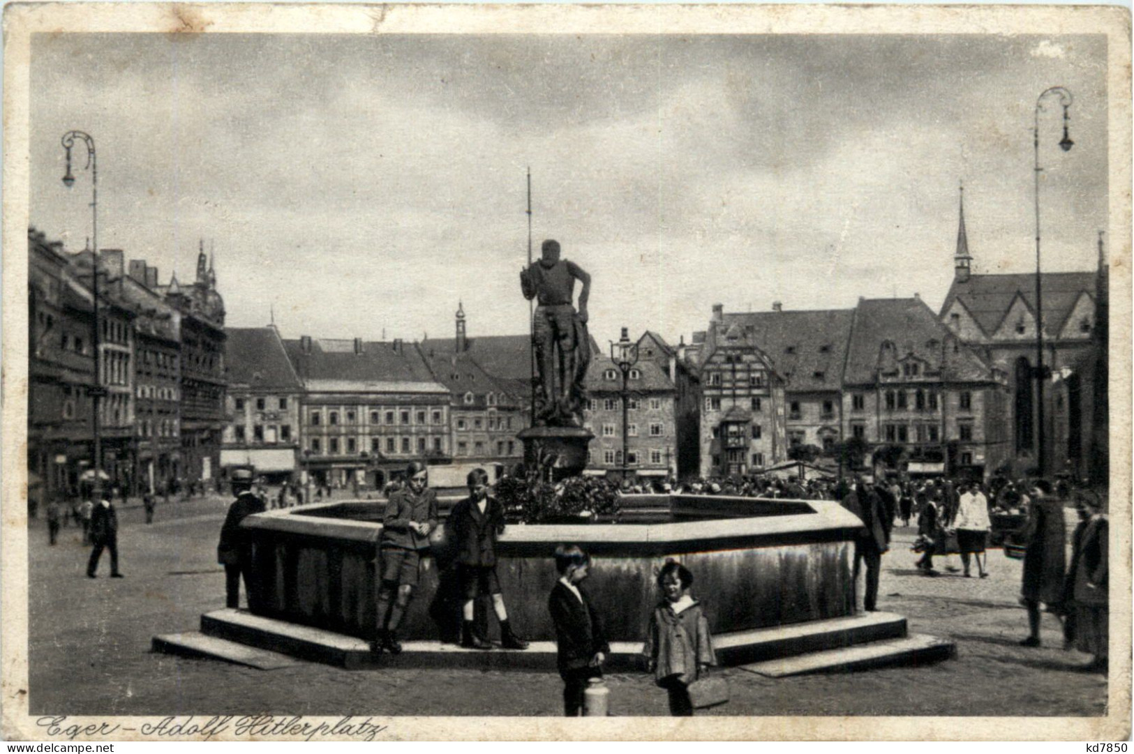 Eger - Adolf Hitlerplatz - Feldpost 3. Reich - Boehmen Und Maehren