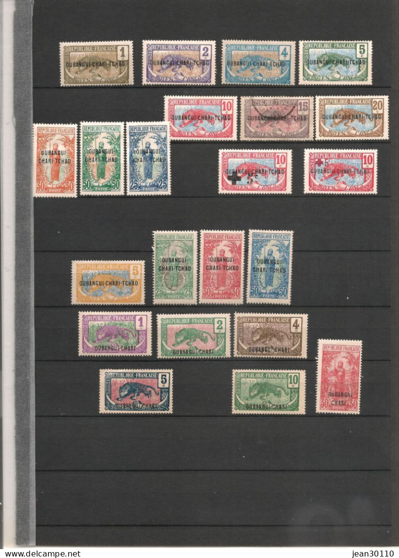 OUBANGUI 1915/1933 LOT De Timbres * Et Oblitérés*    Cote  : 95,00 € - Altri & Non Classificati