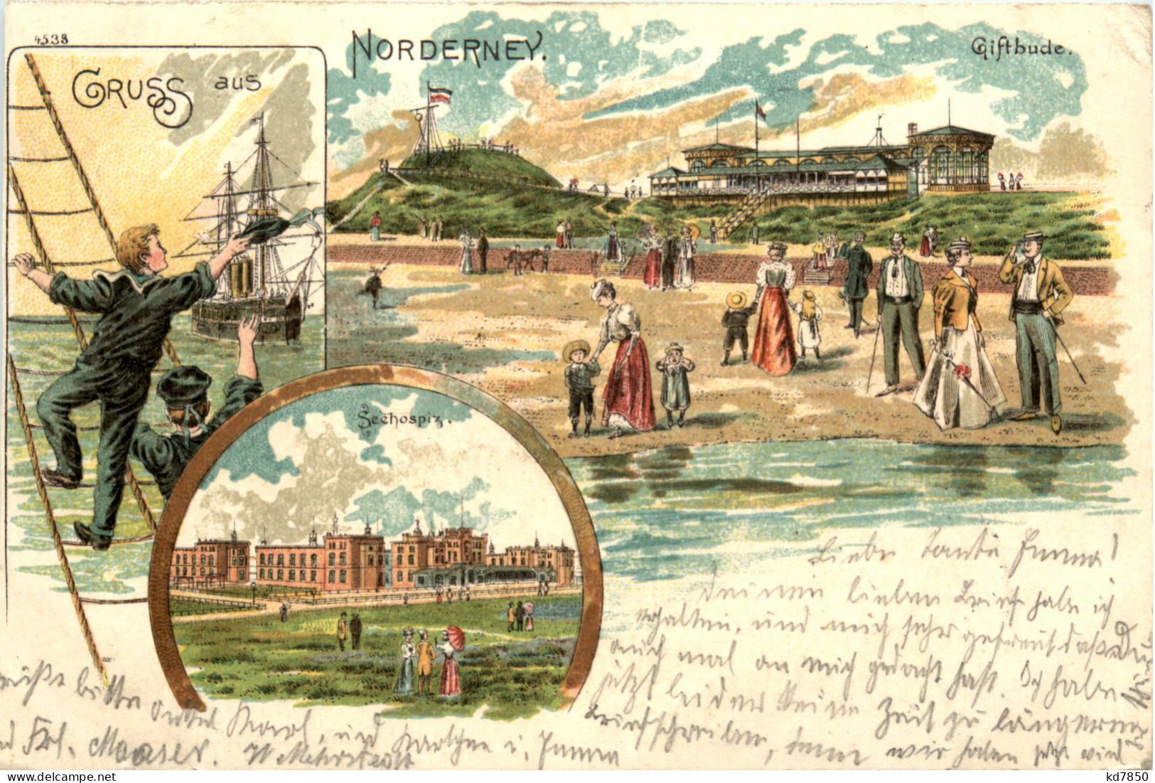 Gruss Aus Norderney - Litho - Norderney