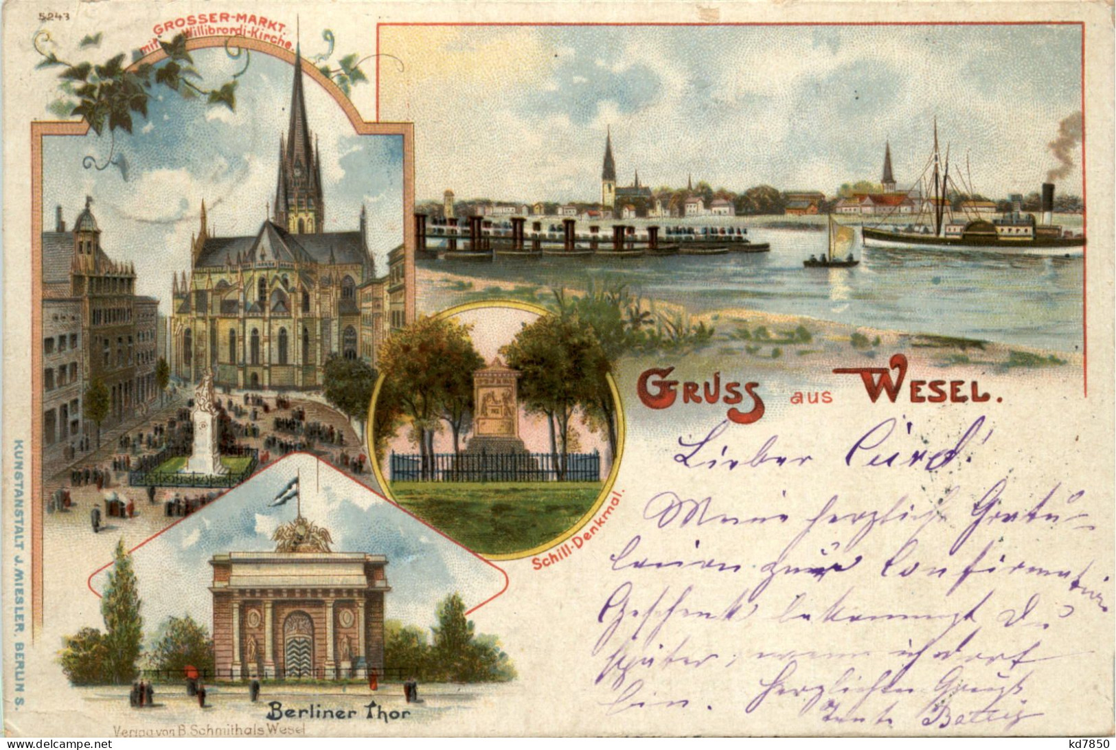 Gruss Aus Wesel - Litho - Wesel