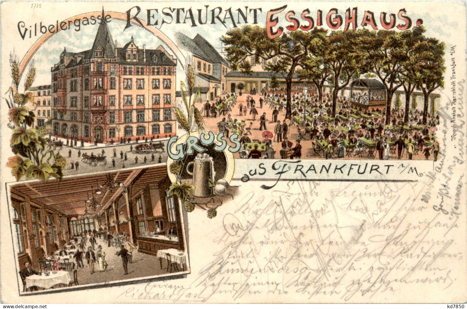 Frankfurt - Restaurant Essighaus - Litho - Frankfurt A. Main