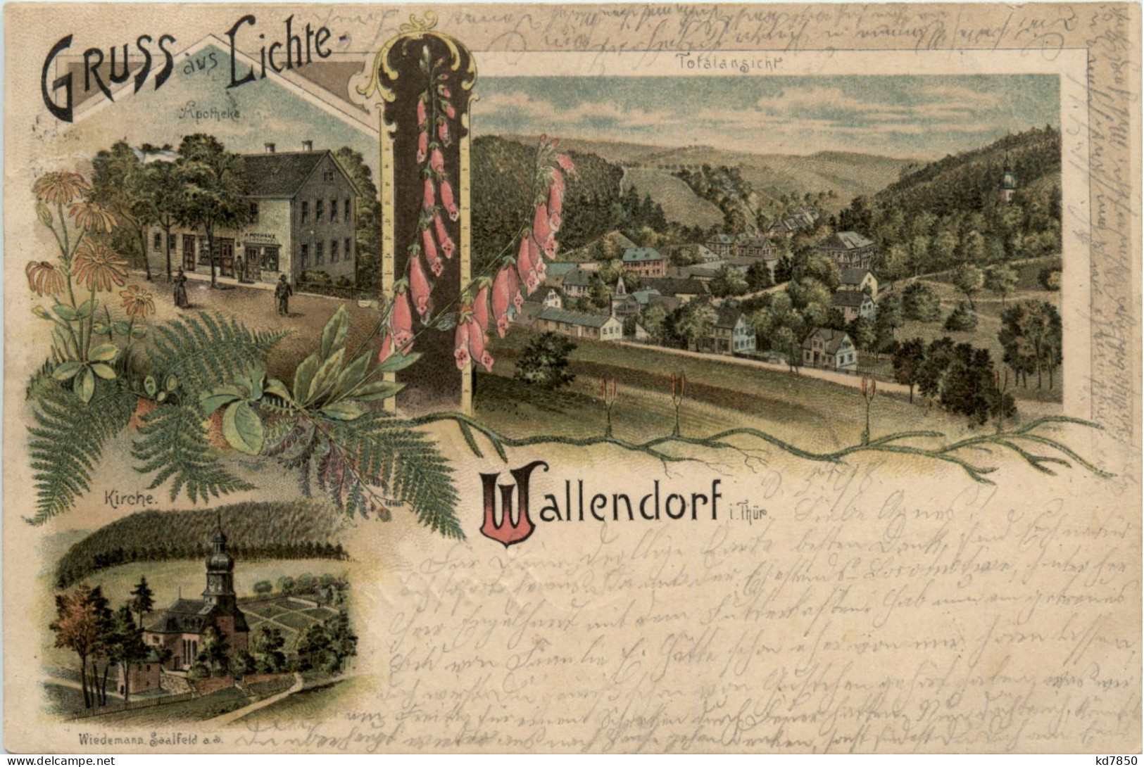 Gruss Aus Lichte-Wallendorf - Litho - Neuhaus Am Rennweg - Neuhaus