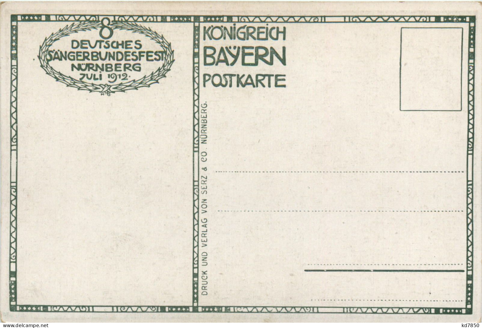 Nürnberg - 8. Deutsches Sänger Bundesfest 1912 - Nürnberg