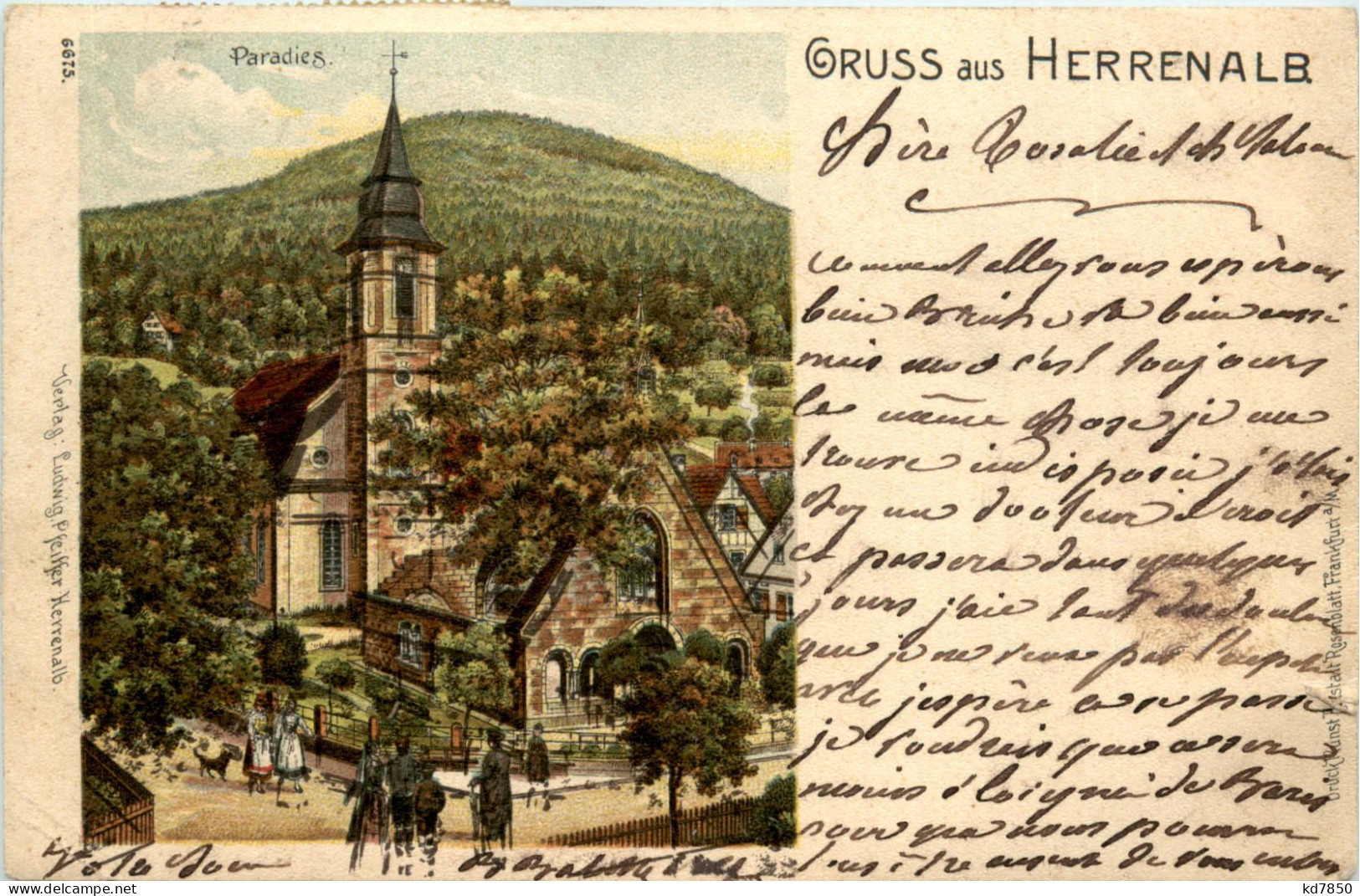 Gruss Aus Herrenalb - Litho - Bad Herrenalb