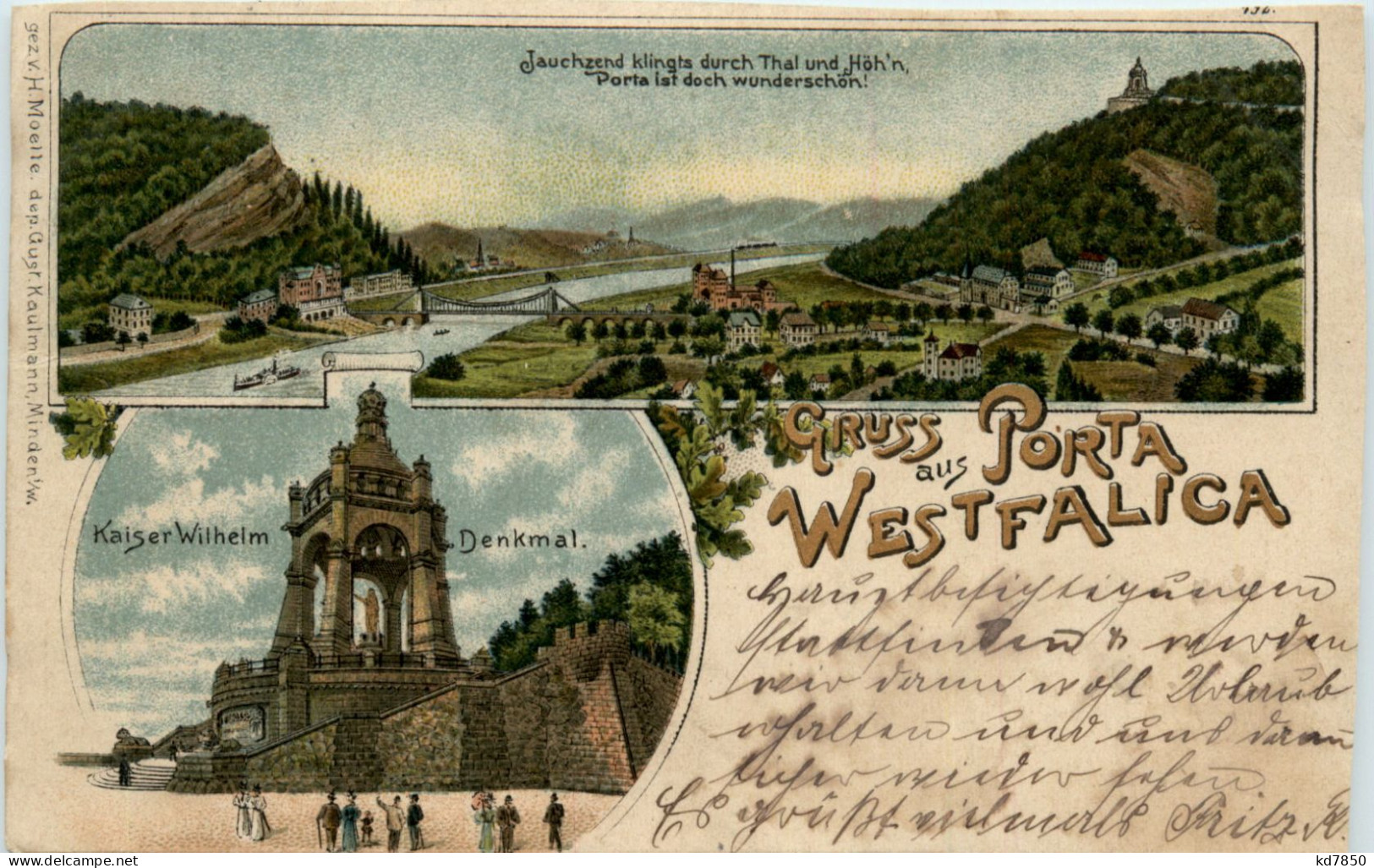 Gruss Aus Porta Westfalica - Litho - Porta Westfalica