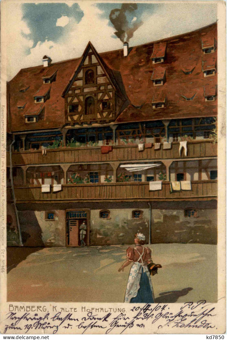 Bamberg - Alte Hofhaltung - Litho - Bamberg