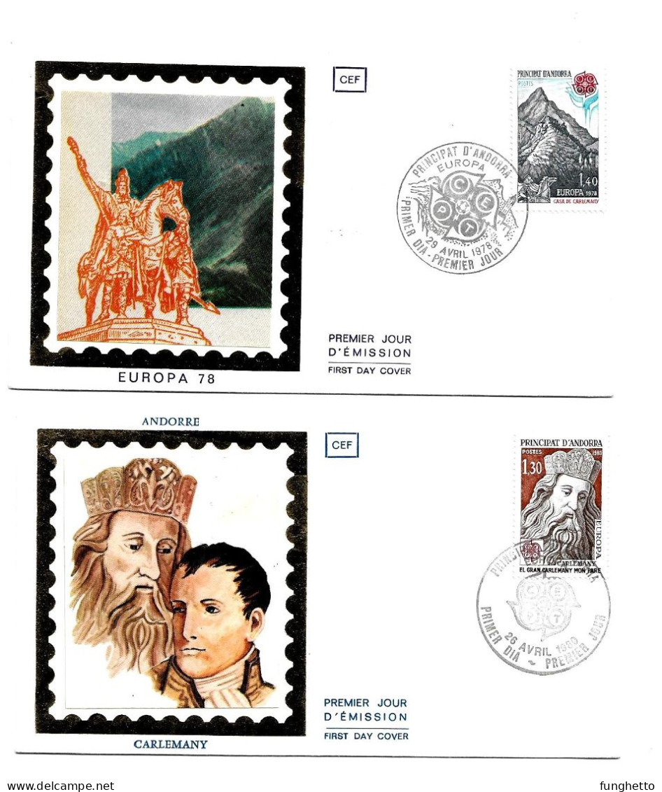 Lotto Di  8 BUSTE FDC - EUROPA CEPT POSTEUROP Anni 1976-1984 Di  Andorra - Belgio - Svizzera - Other & Unclassified