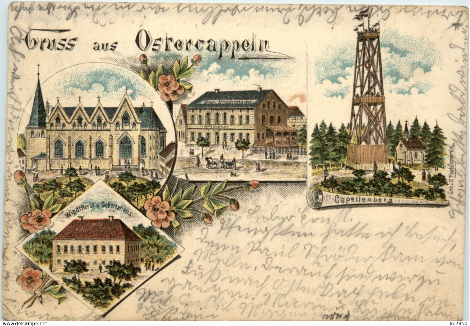 Gruss Aus Ostercappeln - Litho - Osnabrück