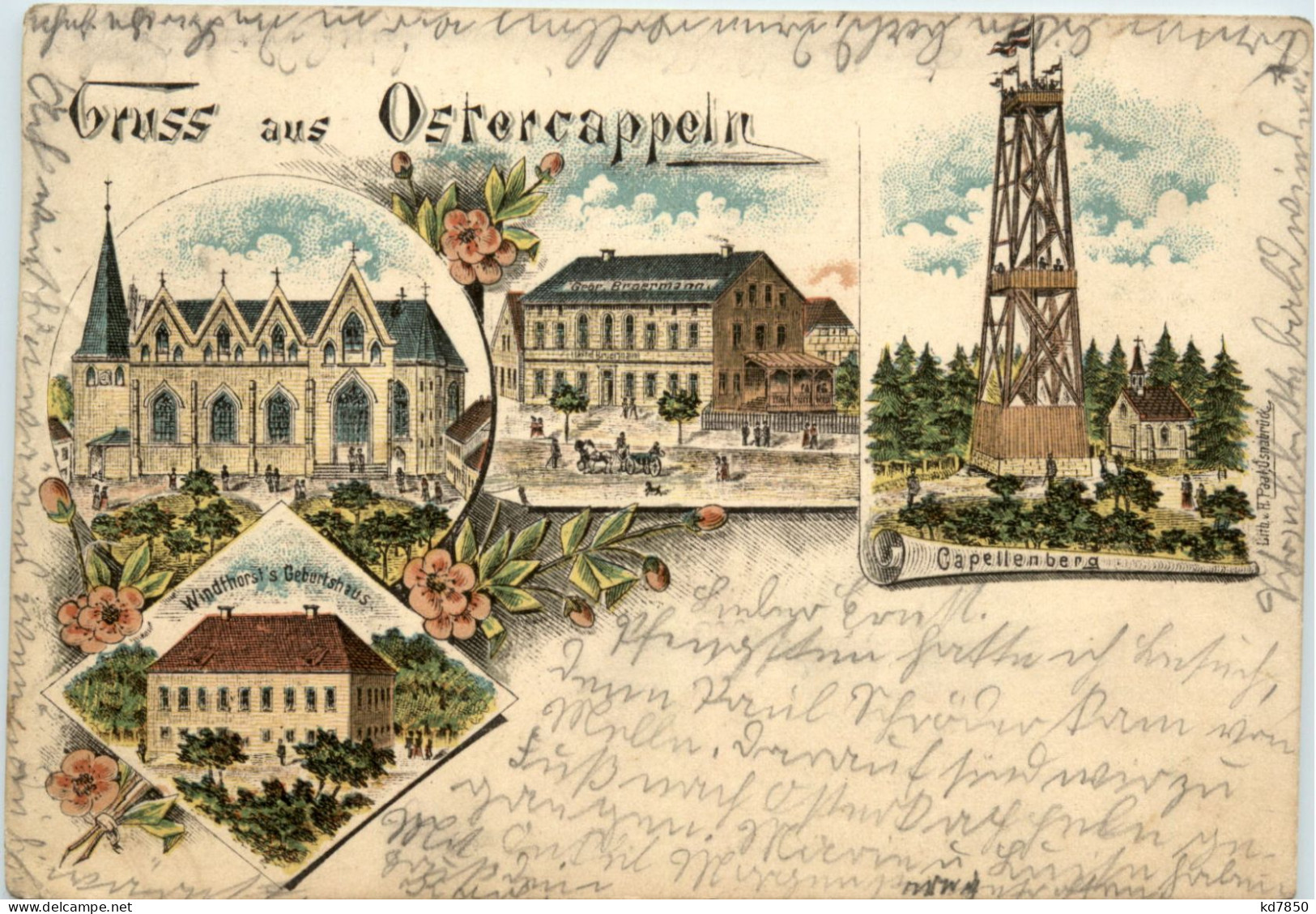 Gruss Aus Ostercappeln - Litho - Osnabrueck