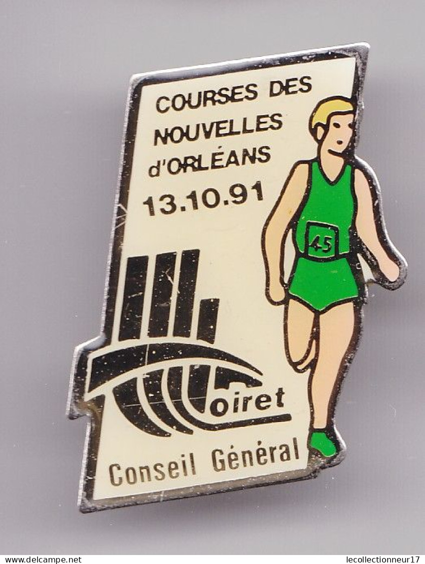 Pin's Courses Des Nouvelles D' Orléans 13.10.91 Conseil Général Du Loiret Course à Pied Dpt 45 Réf 7283JL - Mass Media