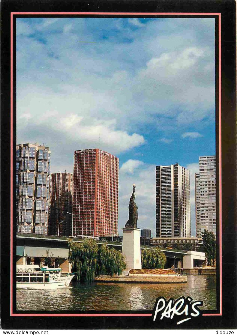 75 - Paris - La Seine Et Ses Bords - Le Front De Seine - La Statue De La Liberté - Buildings - CPM - Voir Scans Recto-Ve - La Seine Et Ses Bords