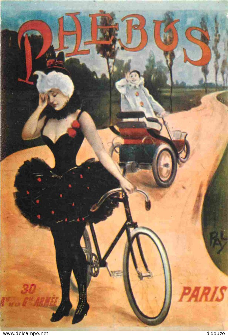 Publicite - Nos élégantes Bicyclettes - Phebus Paris - Pierrot - Illustration - Vintage - Reproduction D'Affiche Publici - Publicité