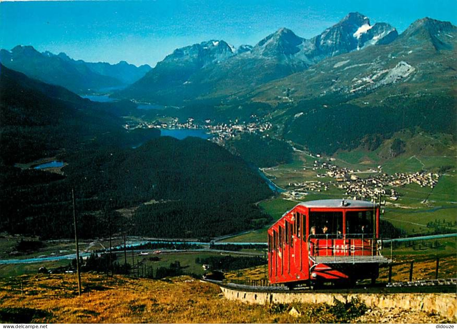 Trains - Schweiz - Suisse - Switzerland - Muottas-Muragl-Bahn - Blick Ins Oberengadin - CPM - Voir Scans Recto-Verso - Trains