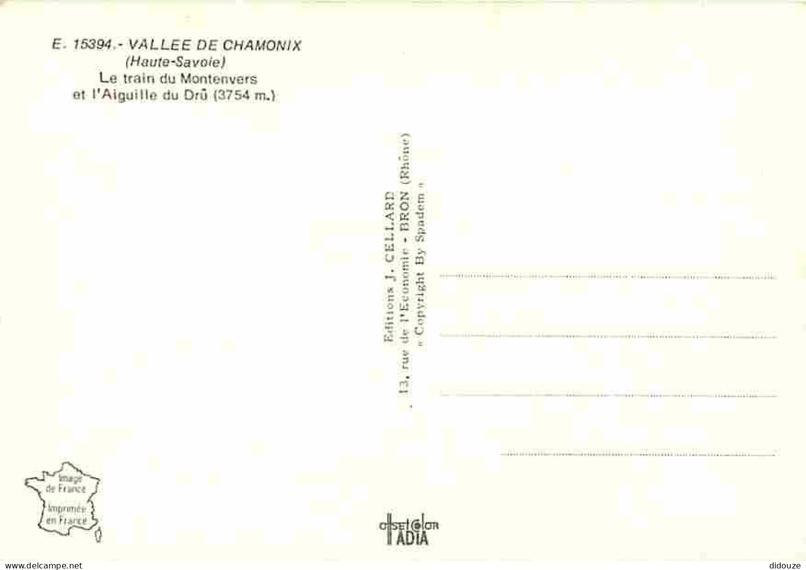 Trains - Vallée De Chamonix - Le Train Du Montenvers Et L'Aiguille Du Dru - CPM - Voir Scans Recto-Verso - Trains